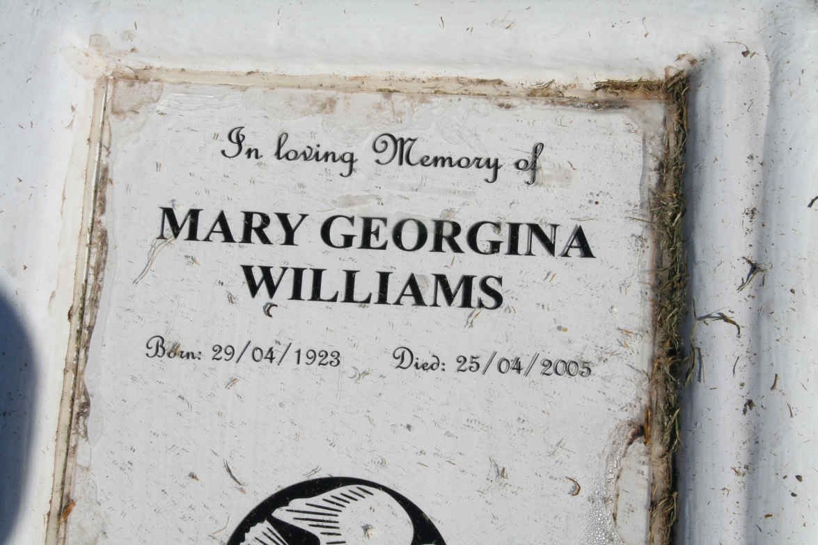 WILLIAMS Mary Georgina 1923-2005