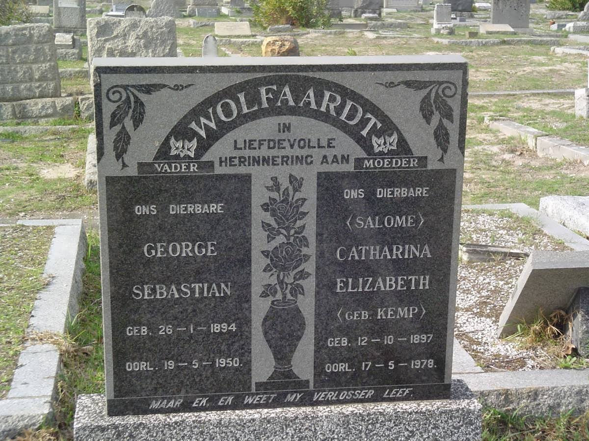 WOLFAARDT George Sebastian 1894-1950 &amp; Catharina Elizabeth KEMP 1897-1978