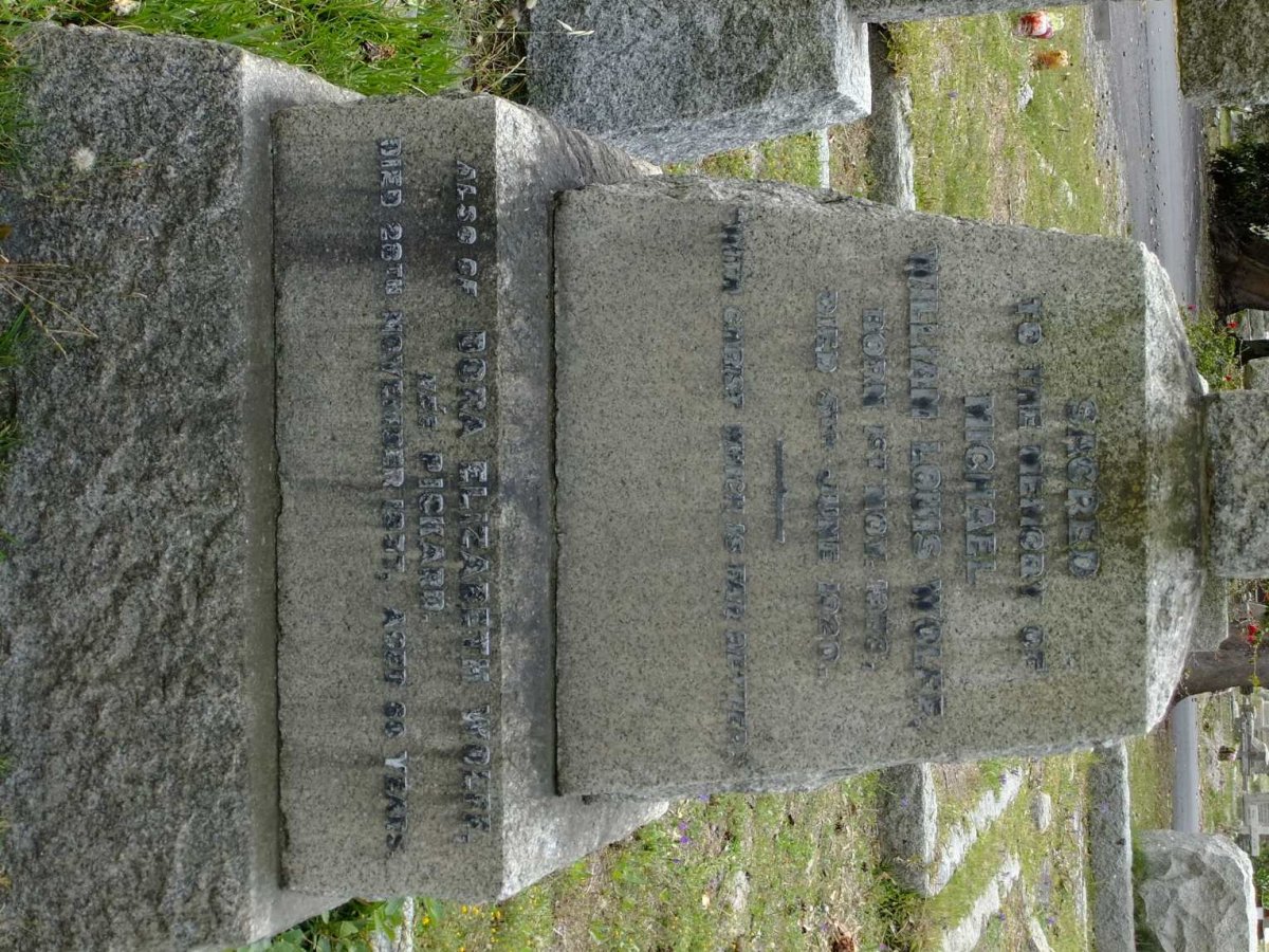 WOLFF Michael William Louis 1878-1920 &amp; Dora Elizabeth PICKARD -1937