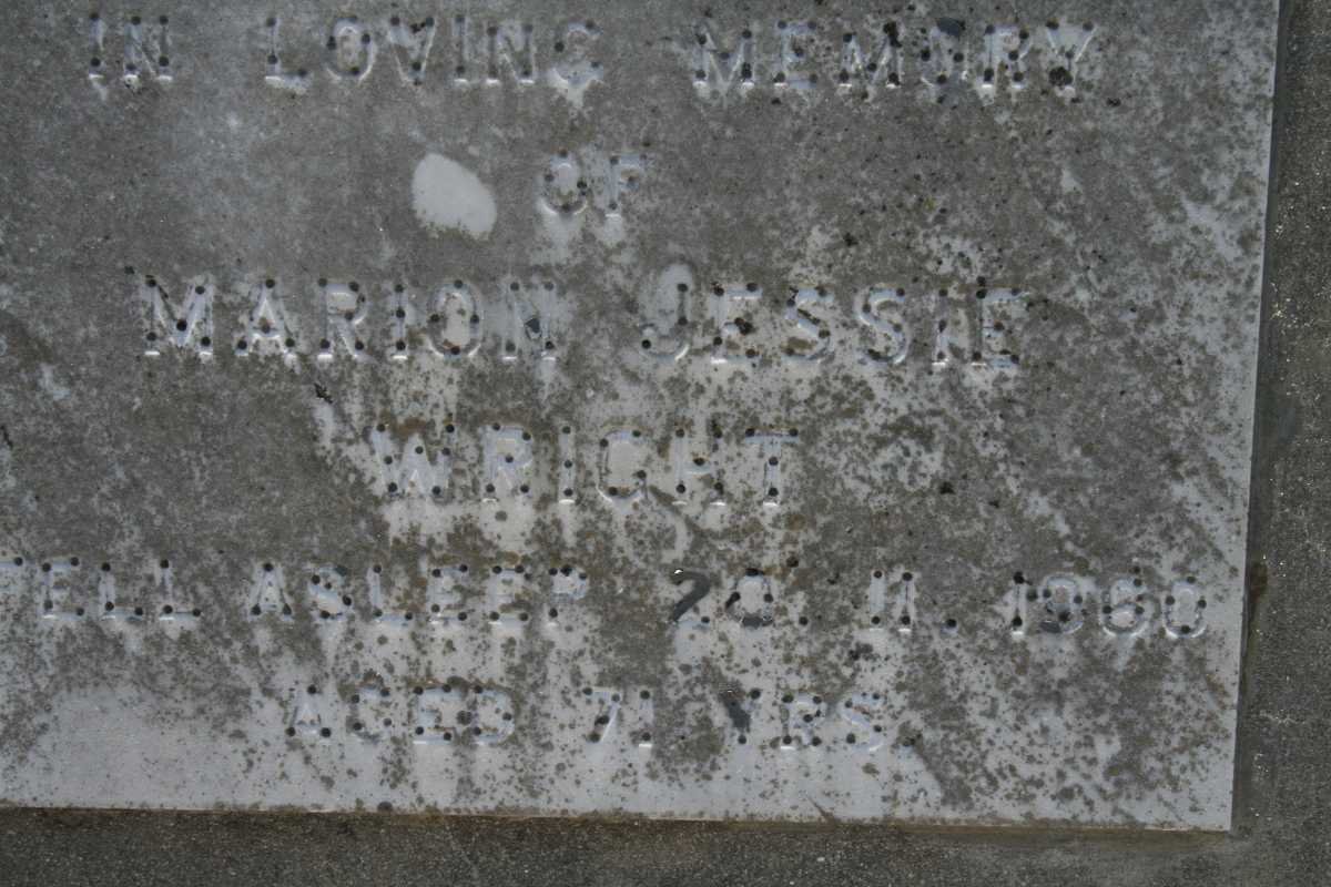 WRIGHT Marion Jessie -1960