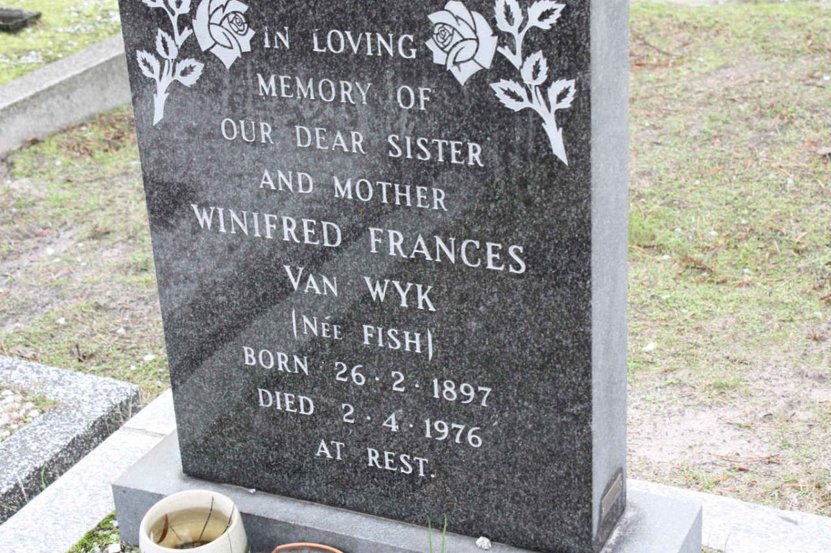 WYK Winifred Frances, van nee FISH 1897-1976