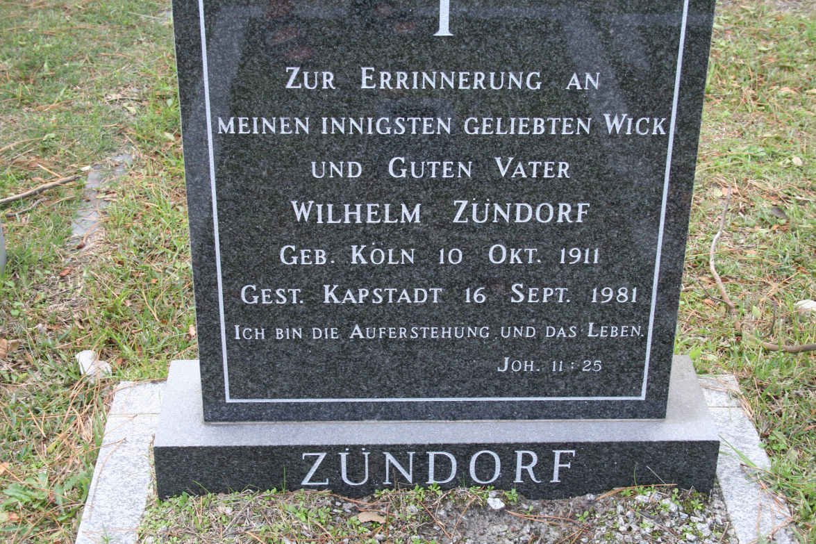 ZUNDORF Wilhelm 1911-1981