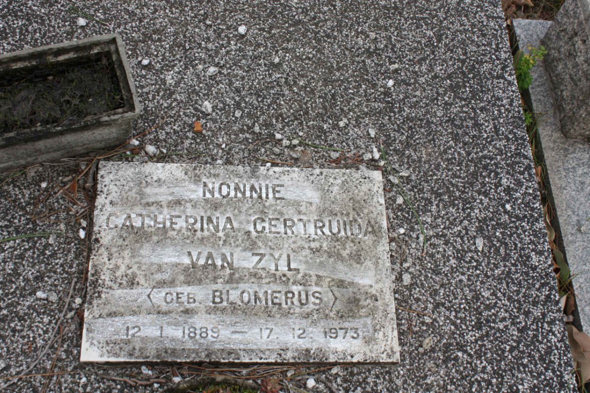ZYL Catherina Gertruida, van nee BLOMERUS 1889-1973