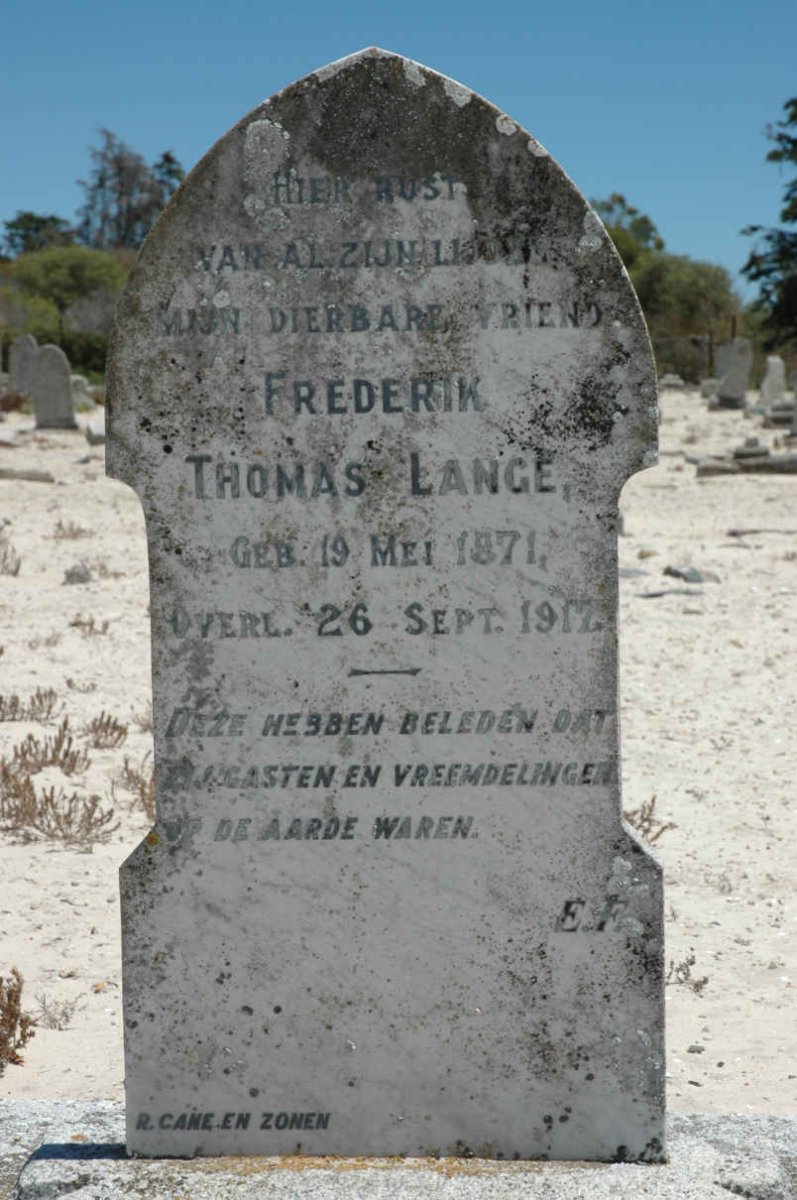 LANGE Frederik Thomas 1871-1917
