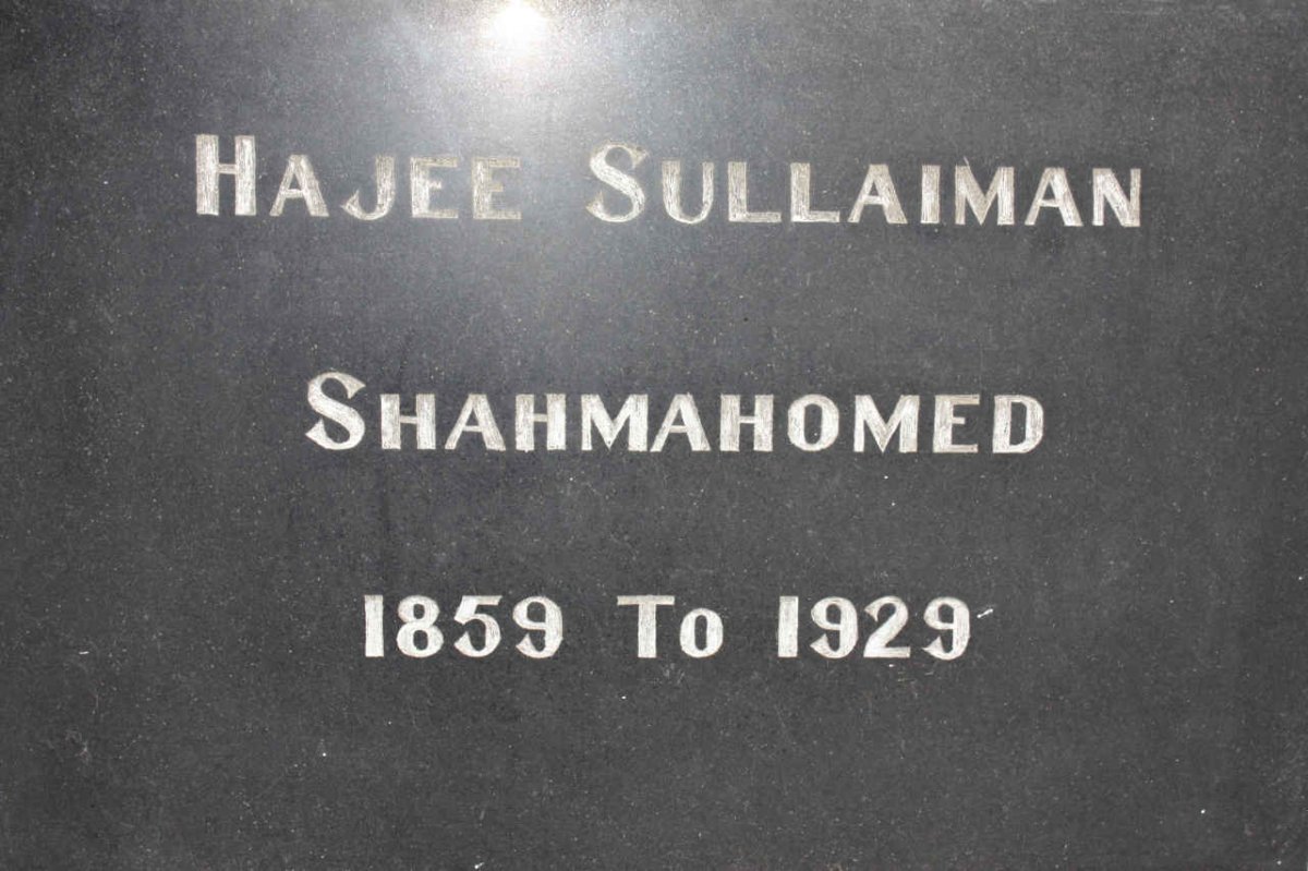 SHAHMAHOMED Hajee Sulliaman 18596-1929