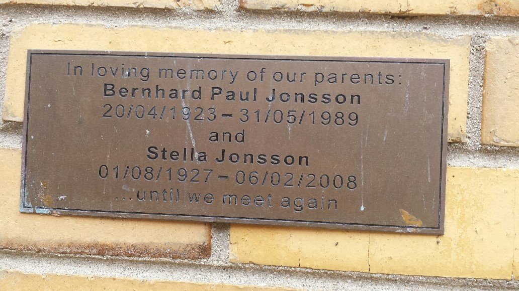 JONSSON Bernard Paul 1923-1989 &amp; Stella 1927-2008