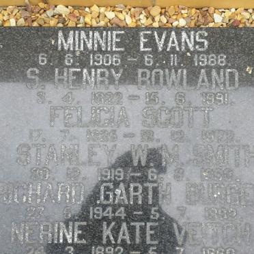EVANS :: ROWLAND :: SCOTT :: SMITH :: BURGER :: VEITCH
