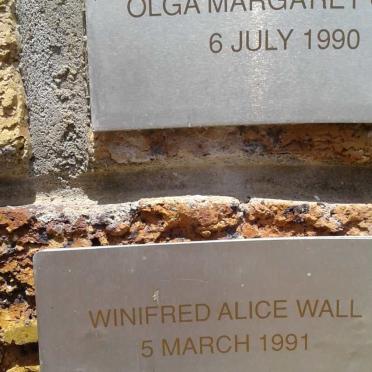 WALL Winifred Alice -1991