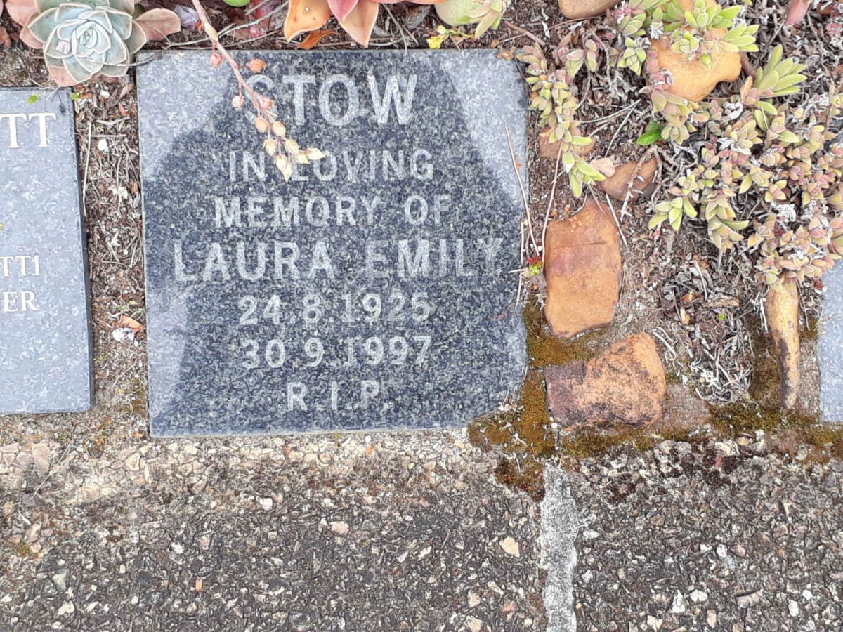 STOW Laura Emily 1925-1997