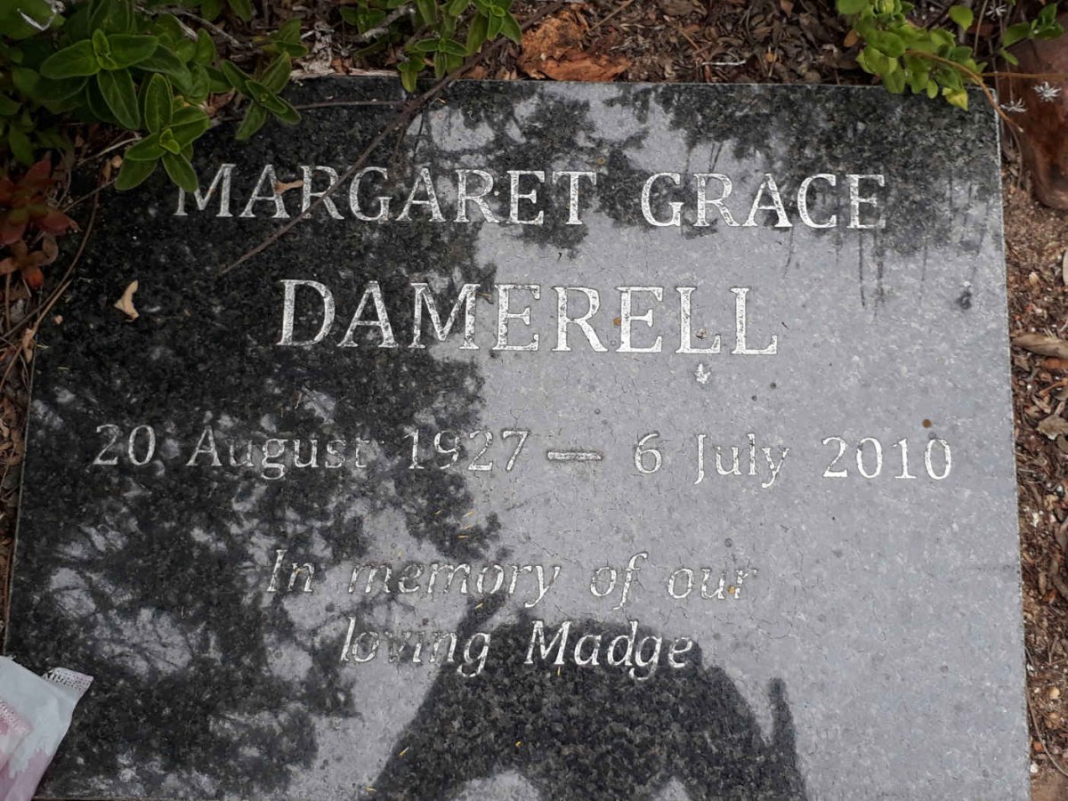 DAMERELL Margaret Grace 1927-2010