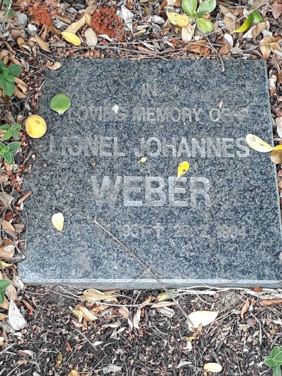 WEBER Lionel Johannes 1931-1994