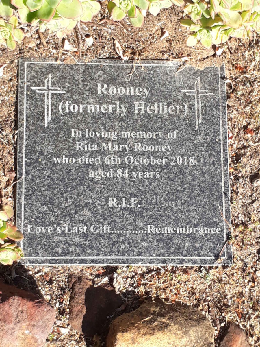 ROONEY Rita Mary formerly HELLIER -2018