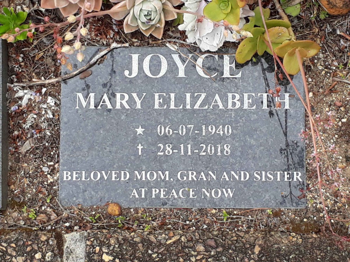 JOYCE Mary Elizabeth 1940-2018