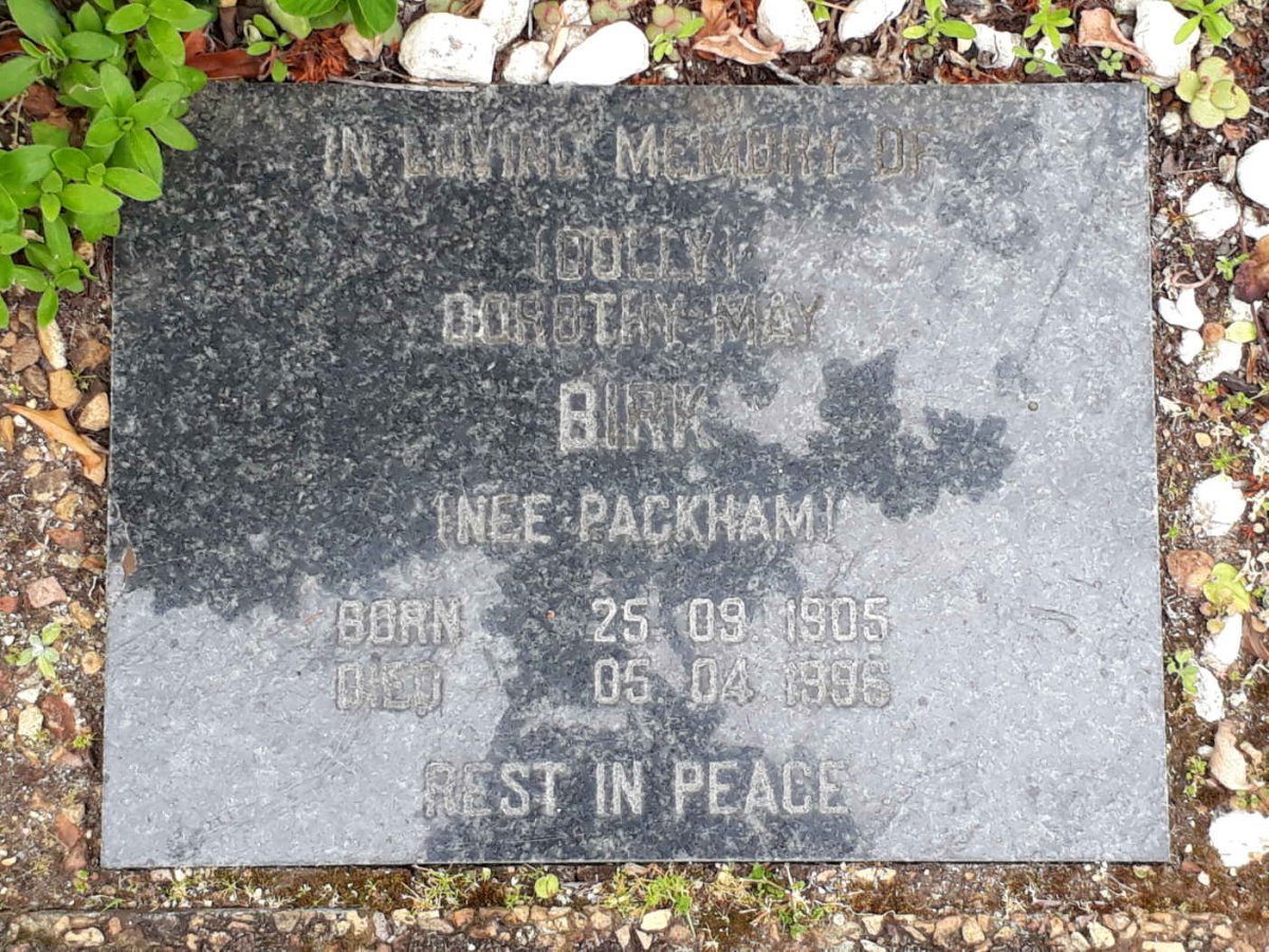 BIRK Dorothy May nee PACKHAM 1905-1996