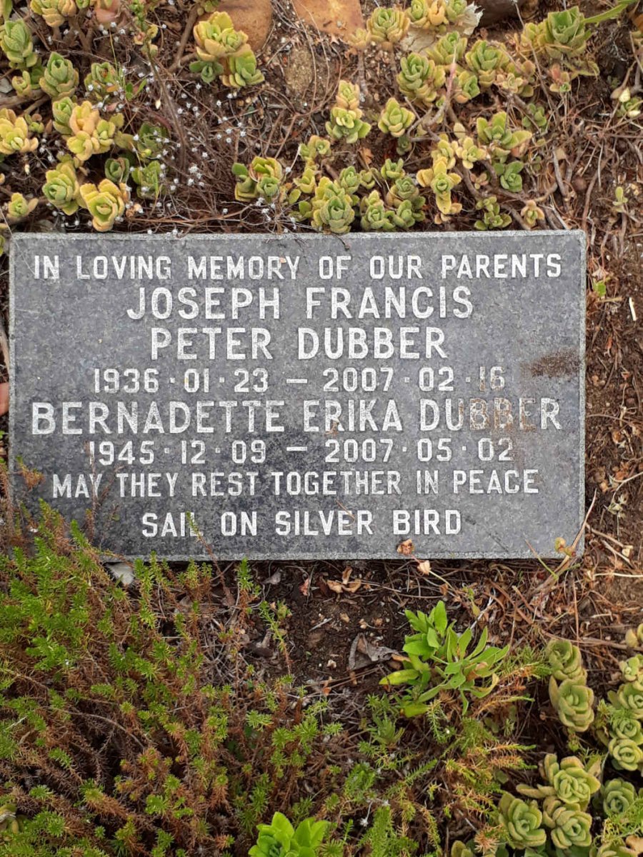 DUBBER Joseph Francis Peter 1936-2007 &amp; Bernadette Erika 1945-2007