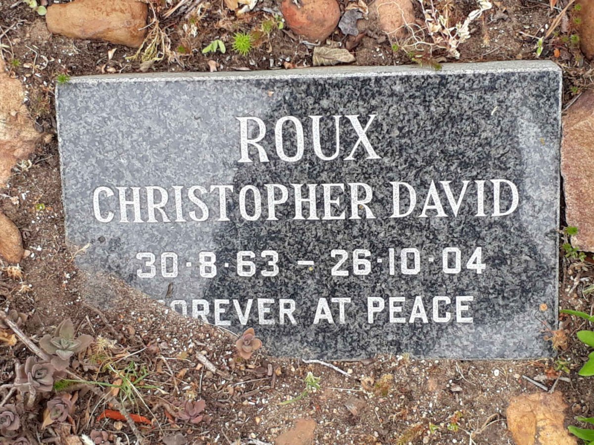 ROUX Christopher David 1963-2004