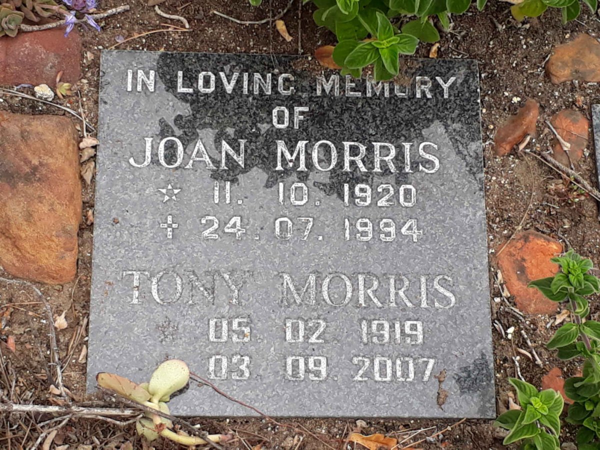 MORRIS Tony 1919-2007 &amp; Joan 1920-1994