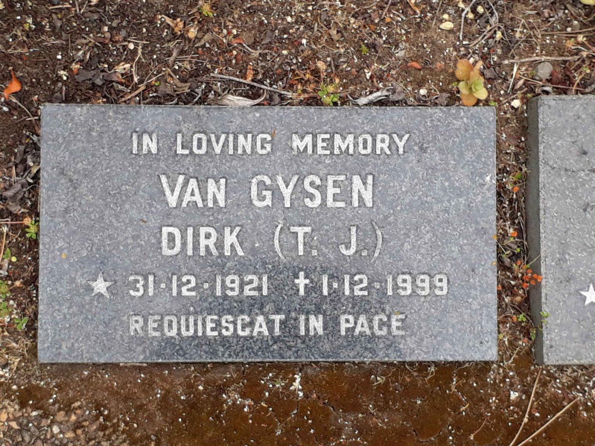 GYSEN T.J., van 1921-1999