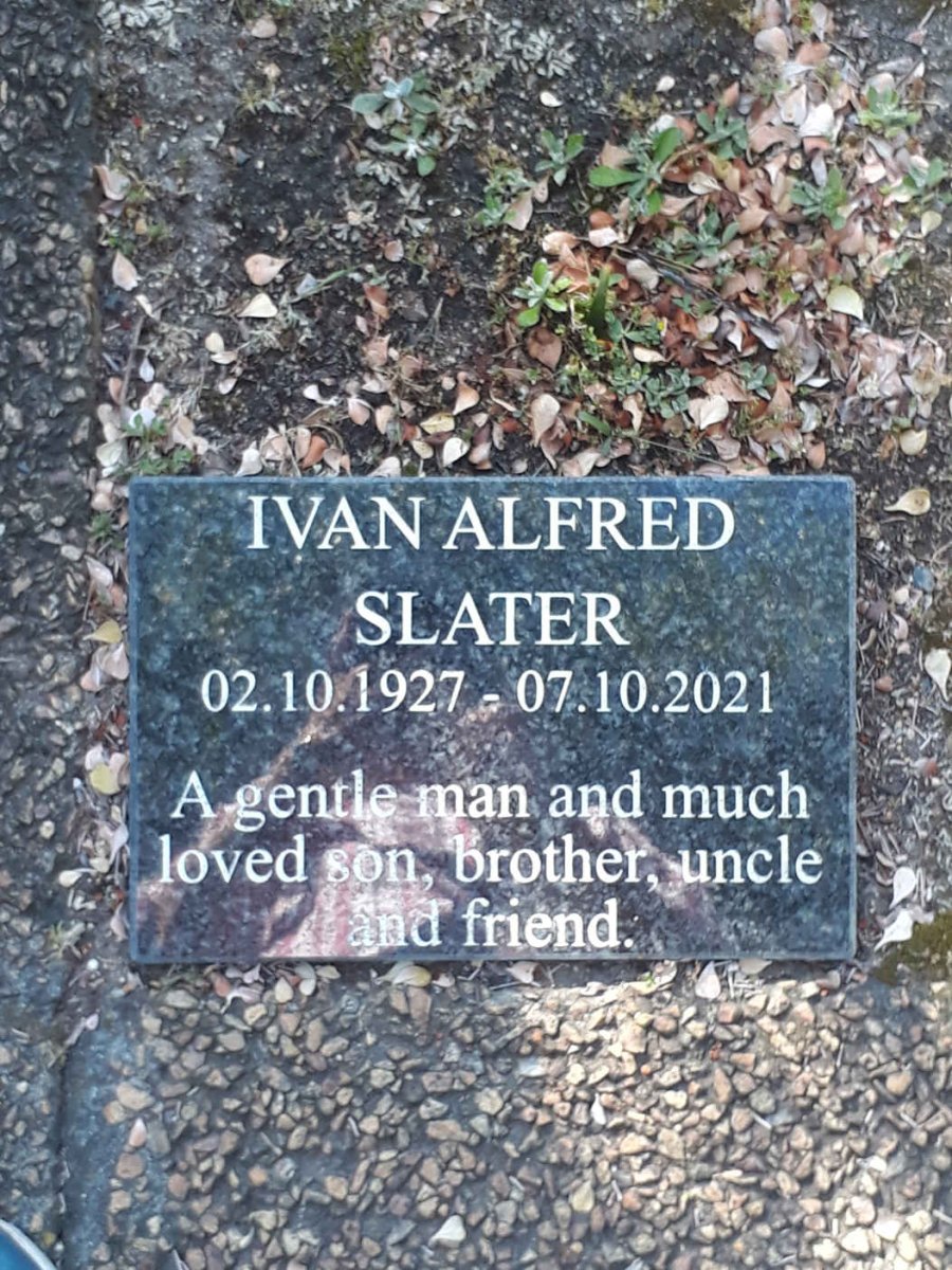 SLATER Ivan Alfred 1927-2021