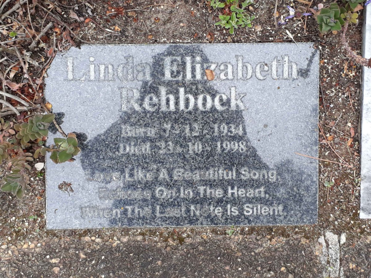 REHBOCK Linda Elizabeth 1934-1998