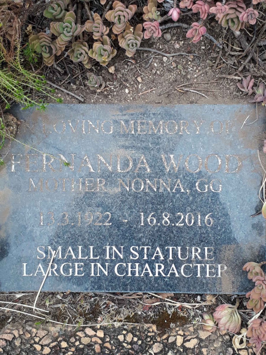 WOOD Fernanda 1922-2016