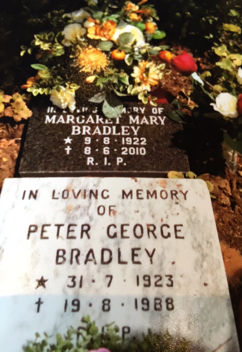 BRADLEY Peter George 1923-1988 &amp; Margaret Mary 1922-2010
