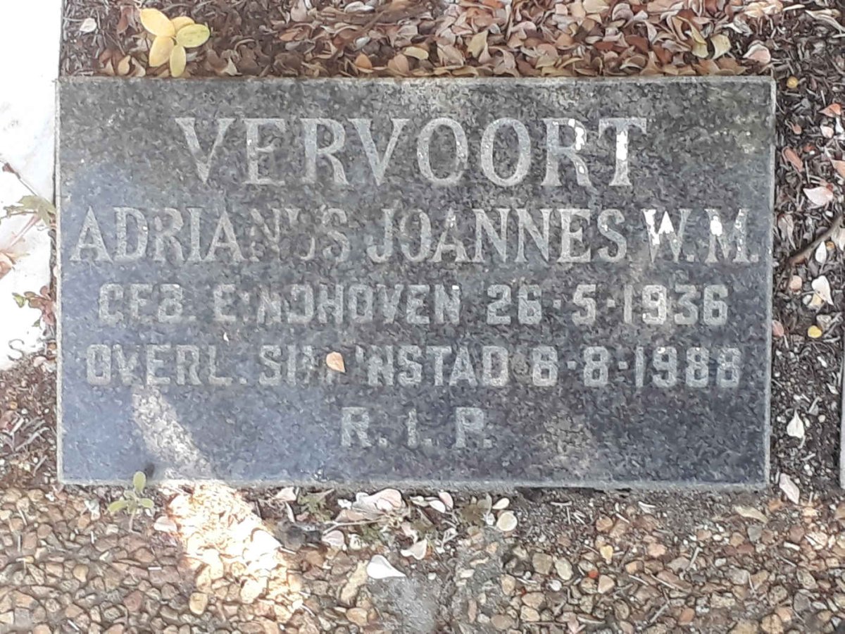 VERVOORT Adrianus Johannes W.M. 1936-1988