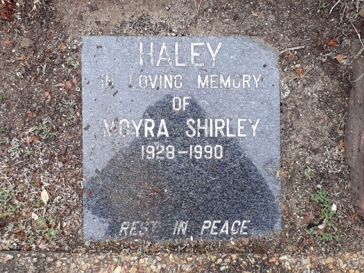 HALEY Moyra Shirley 1928-1990