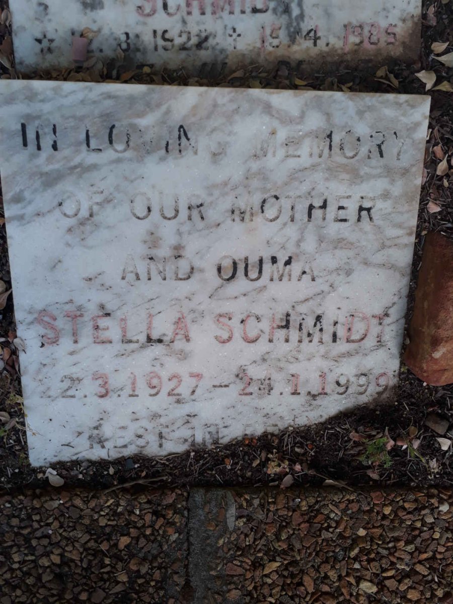 SCHMIDT Stella 1927-1999
