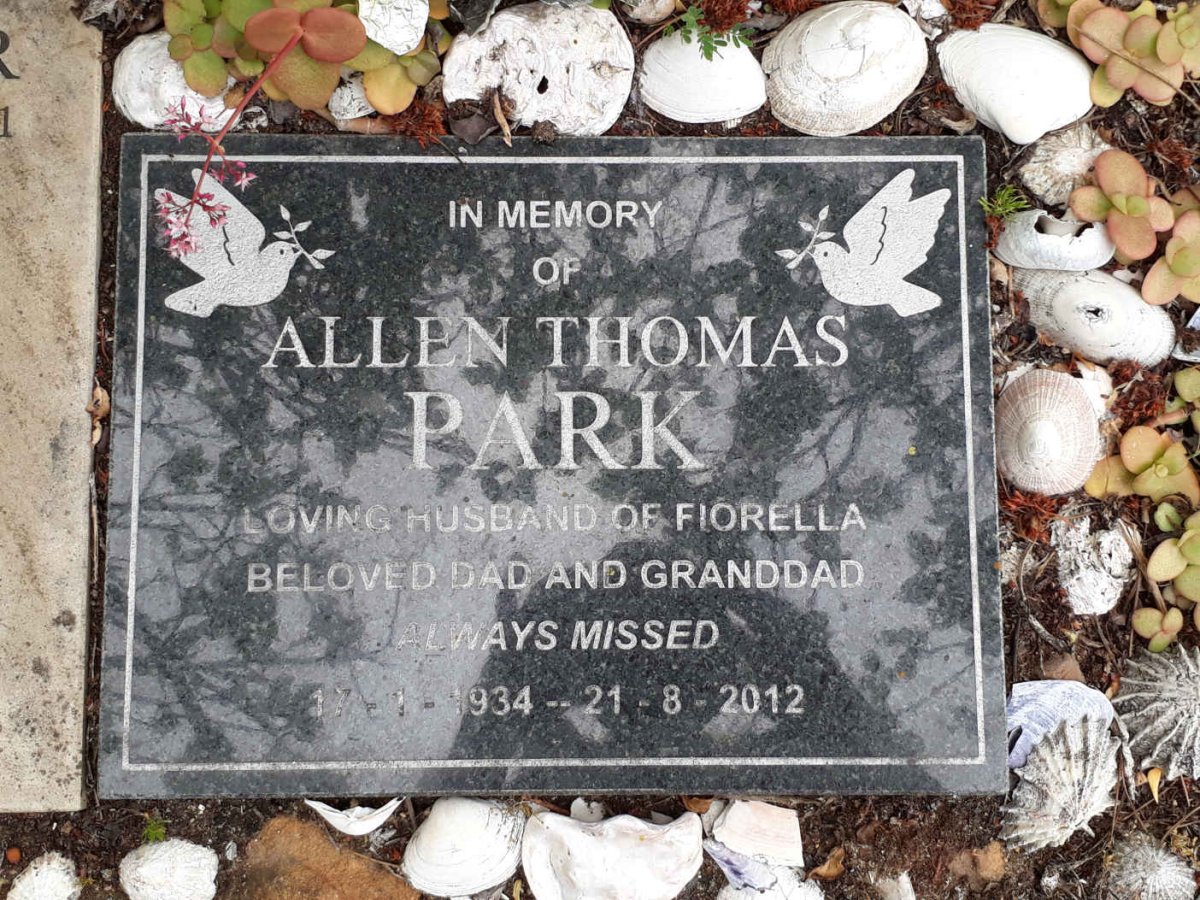 PARK Allen Thomas 1934-2012
