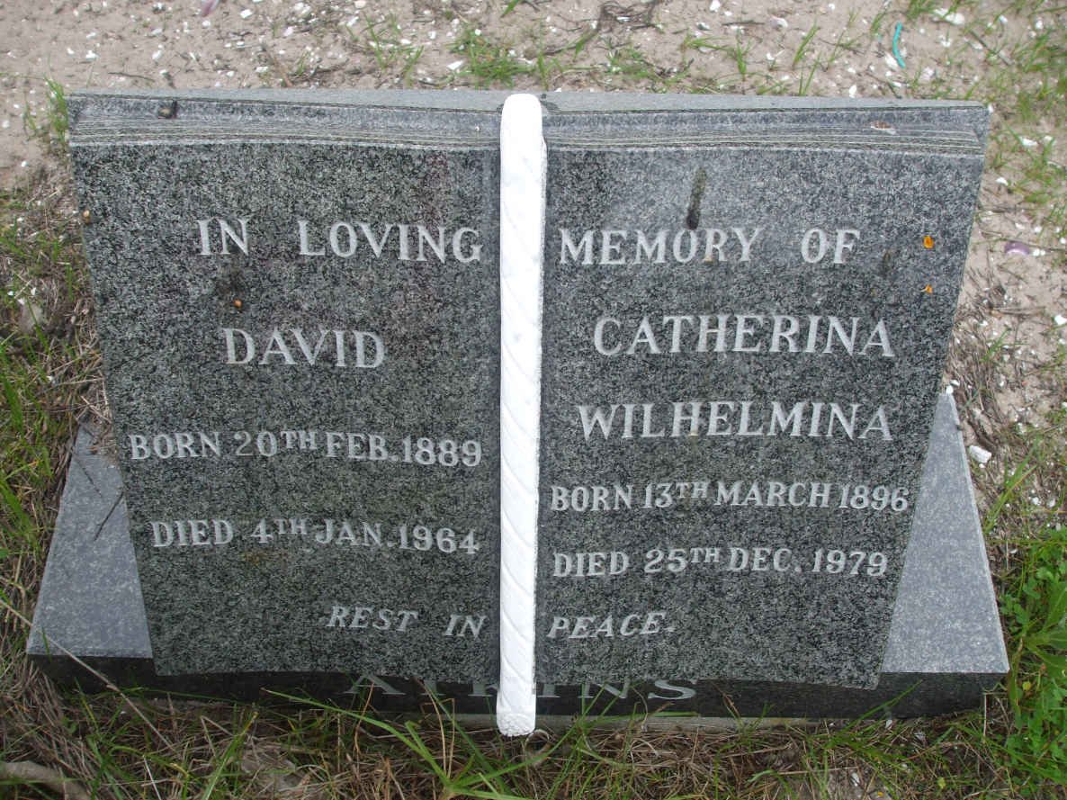 ATKINS David 1889-1964 &amp; Catherina Wilhelmina 1896-1979