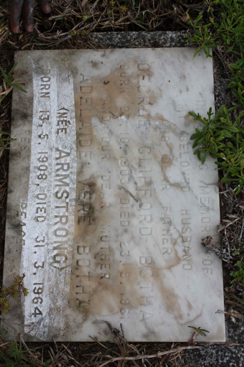 BOTHA George Clifford 1903-1961 &amp; Adelaide Vere ARMSTRONG 1908-1964