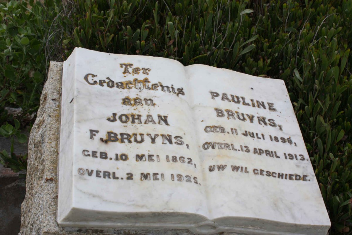 BRUYNS Johan F. 1862-1925 &amp; Pauline 1898-1913