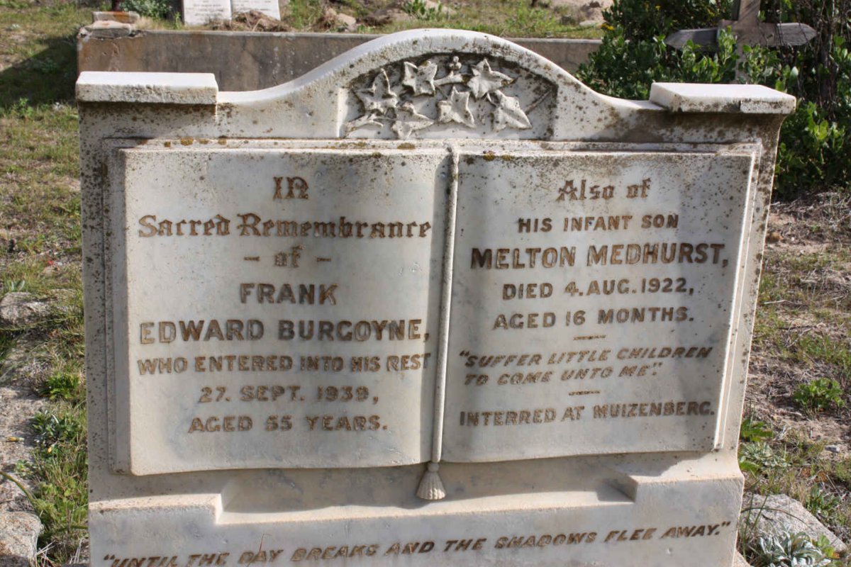 BURGOYNE Frank Edward -1939 :: BURGOYNE Melton Medhurst -1922