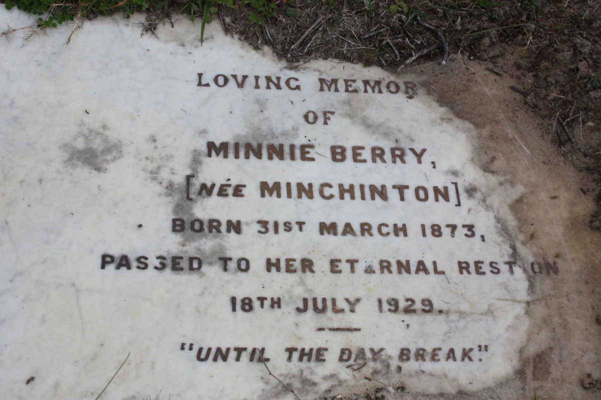 BERRY Minnie nee MINCHINTON 1873-1929