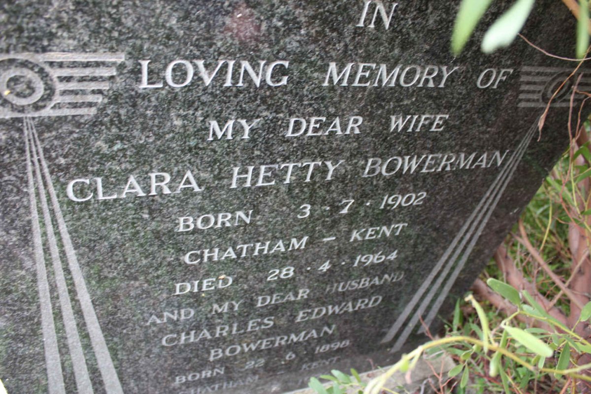 BOWERMAN Charles Edward 1898-? &amp; Clara Hetty 1902-1964