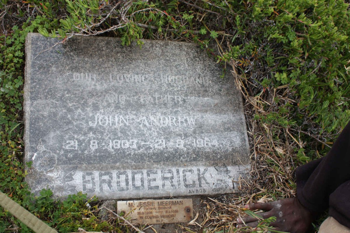 BRODERICK John Andrew 1903-1964 &amp; M. Jessie MEERMAN formerly BRODERICK 1906-1996