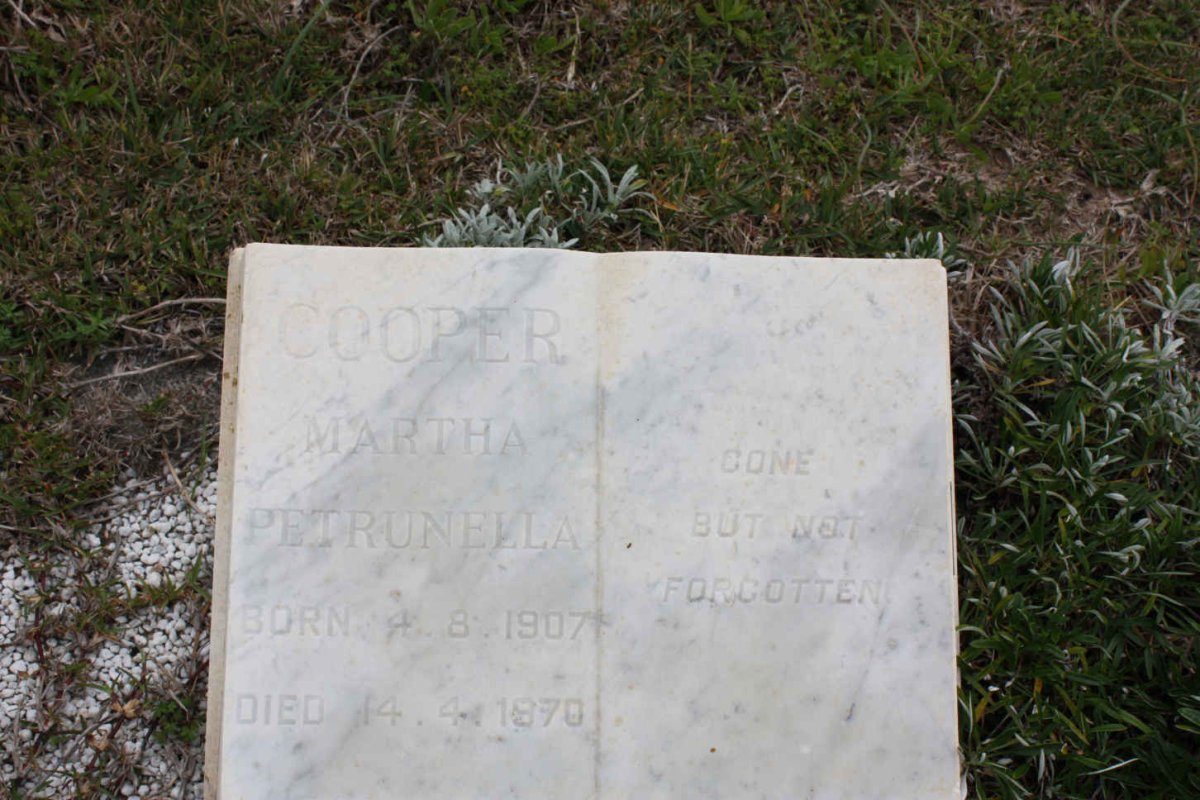 COOPER Matha Petrunella 1907-1970