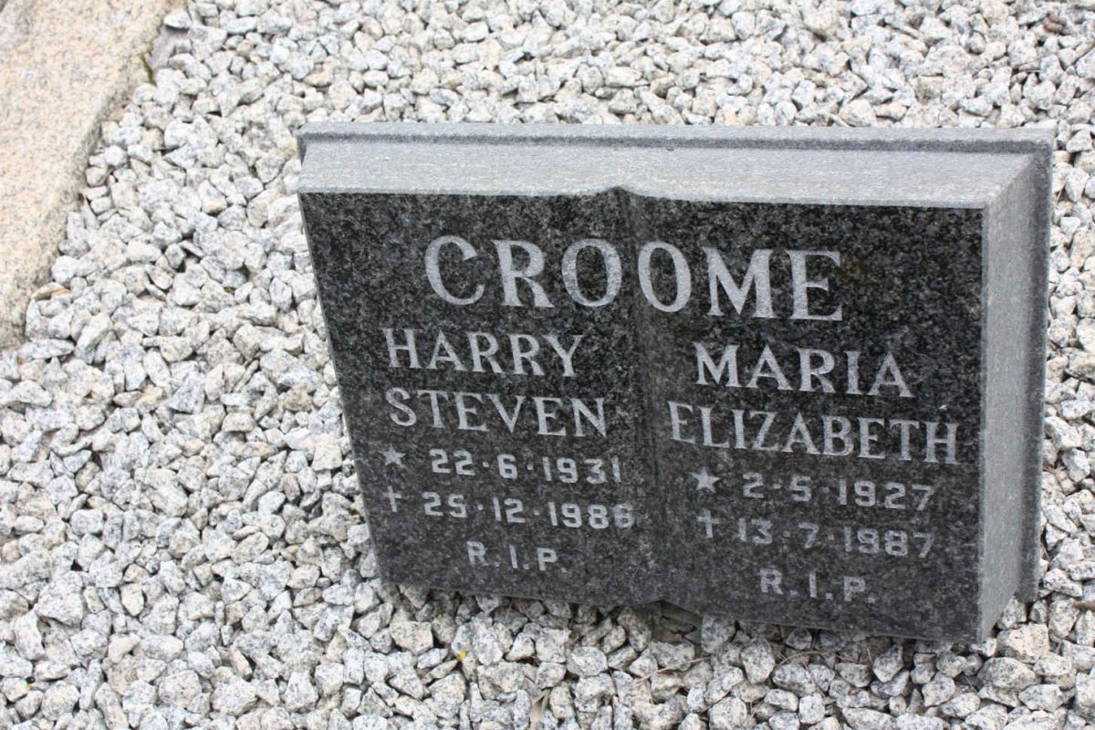 CROOME Harry Steven 1931-1986 &amp; Maria Elizabeth CROOME 1927-1987