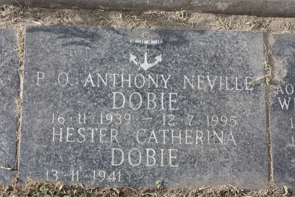 DOBIE Anthony Neville 1939-1995 &amp; Hester Catherina 1941-