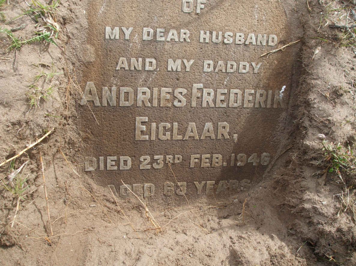 EIGLAAR Andries Frederik -1946