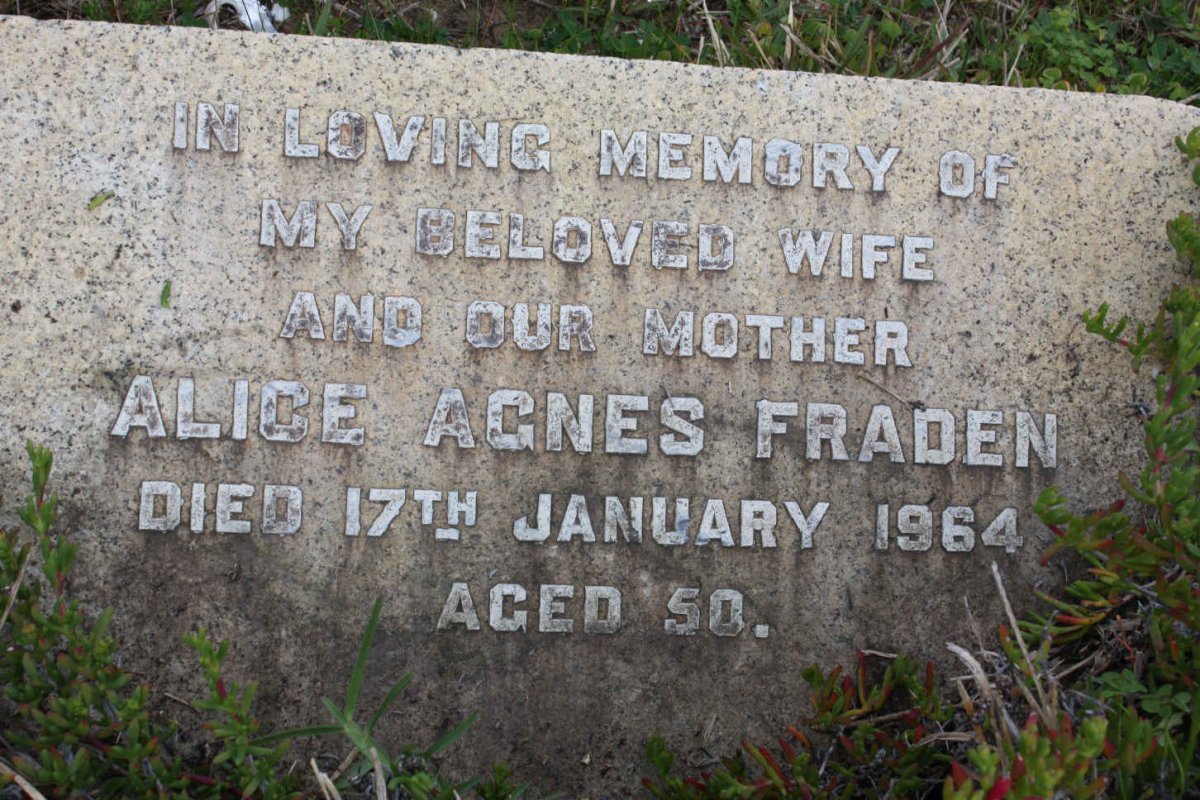 FRADEN Alice Agnes  -1964