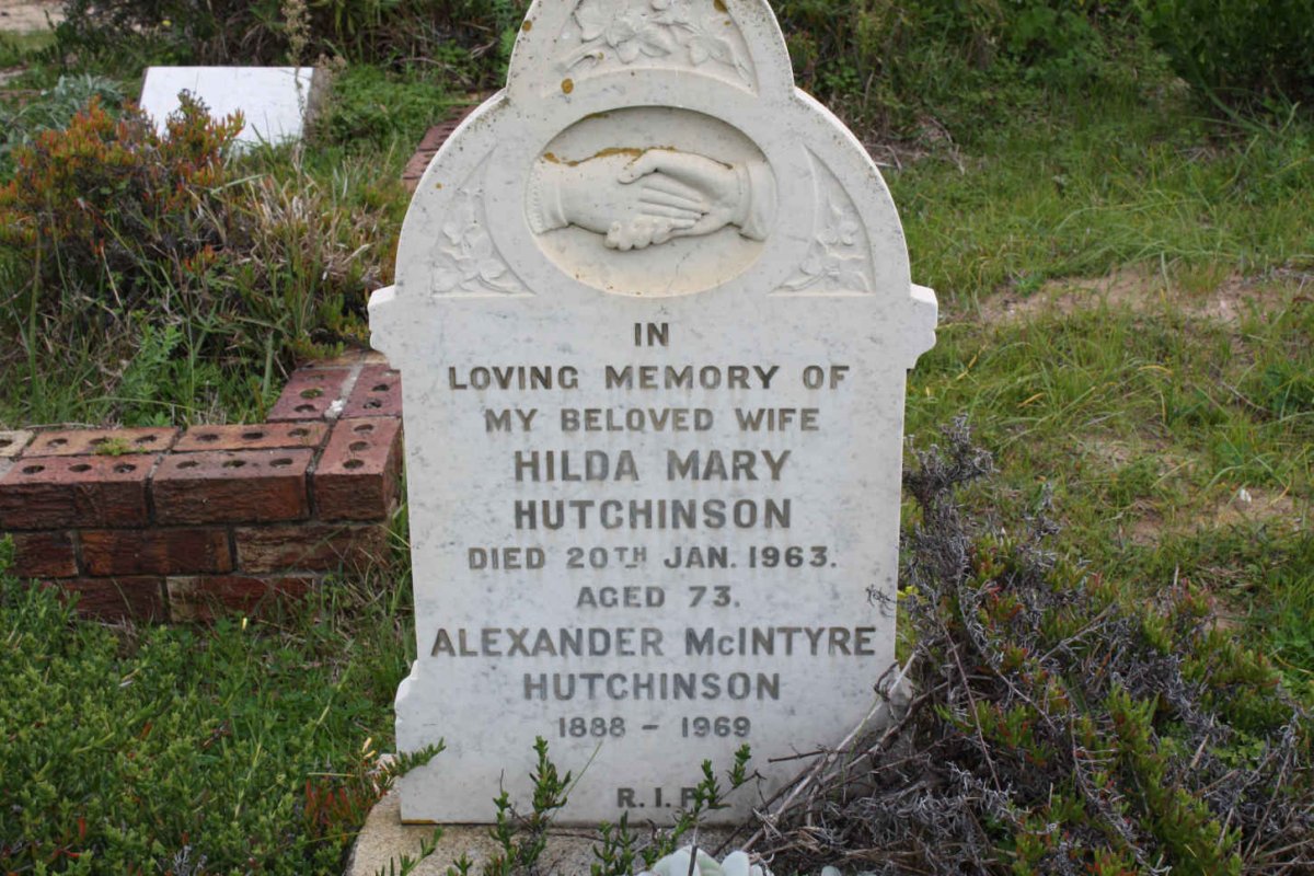 HUTCHINSON Alexander Mcintyre 1888-1969 &amp; Hilda Mary -1963
