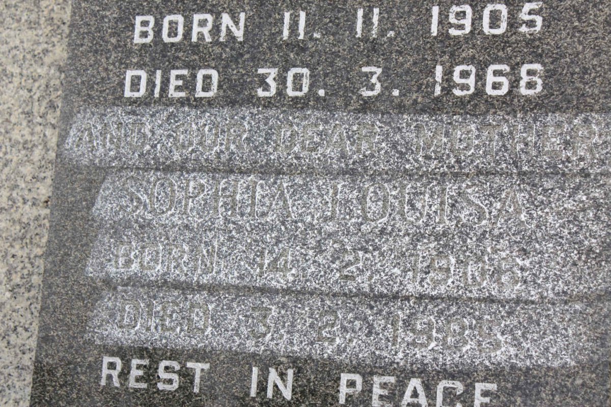HIGGINS Sophia Louisa 1906-1985
