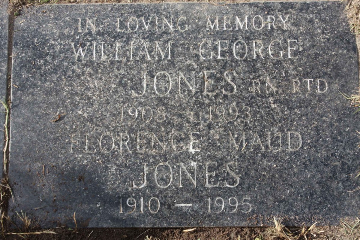 JONES William George 1908-1993 &amp; Florence Maud 1910-1995