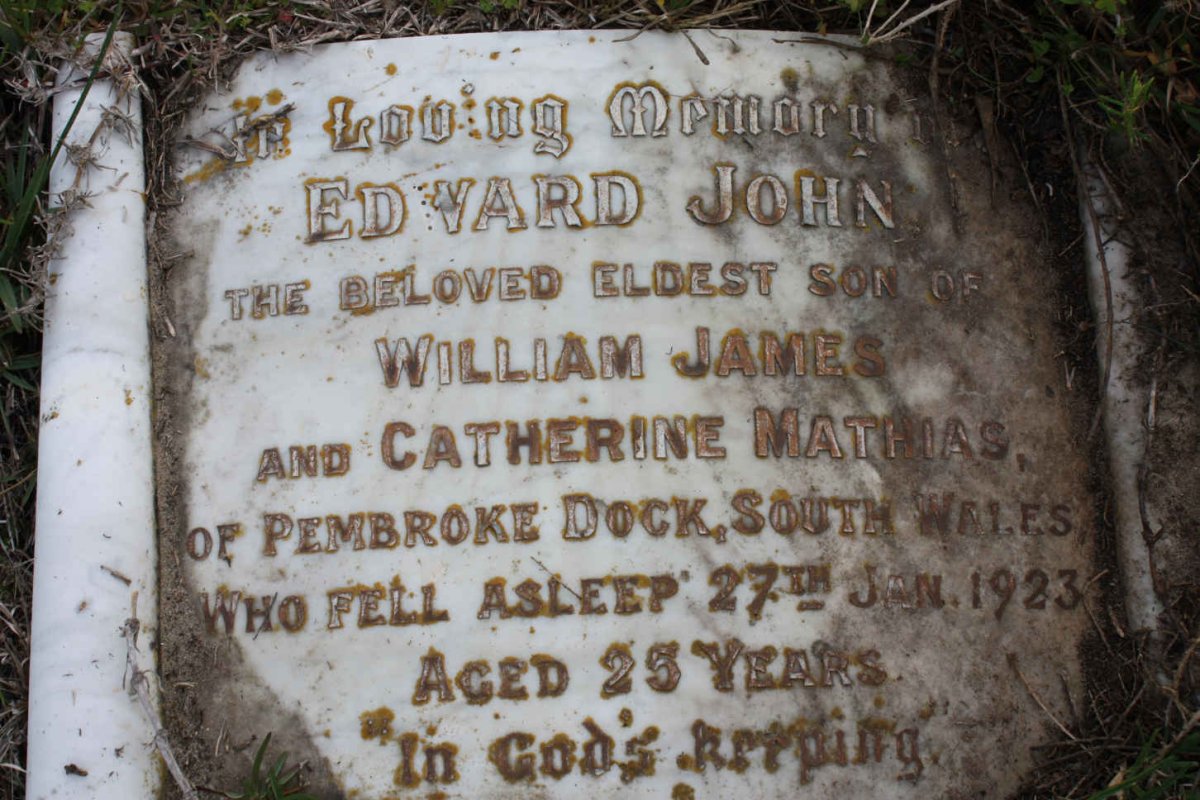 JAMES Edward John -1923