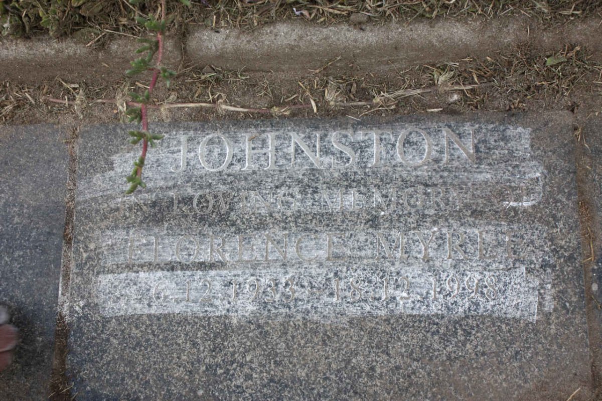 JOHNSTONE Florence Myrle 1933-1998