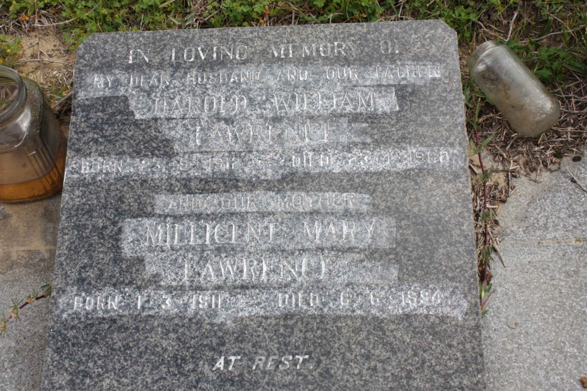LAWRENCE Harold William  -1968 &amp; Millicent Mary 1911-1994