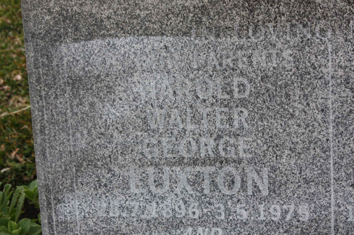 LUXTON Harold Walter George 1896-1975