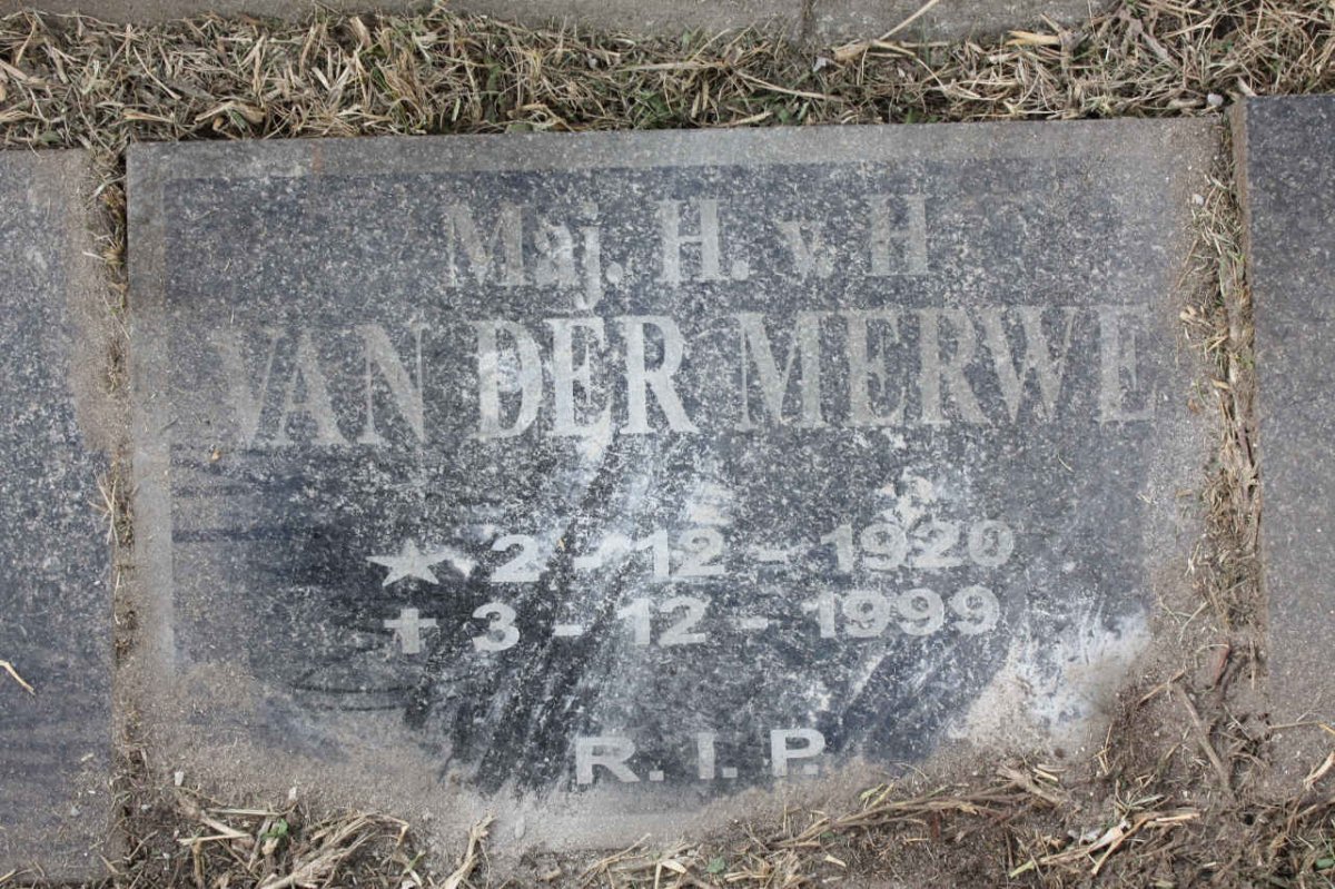 MERWE H.v.H., van der 1920-1999